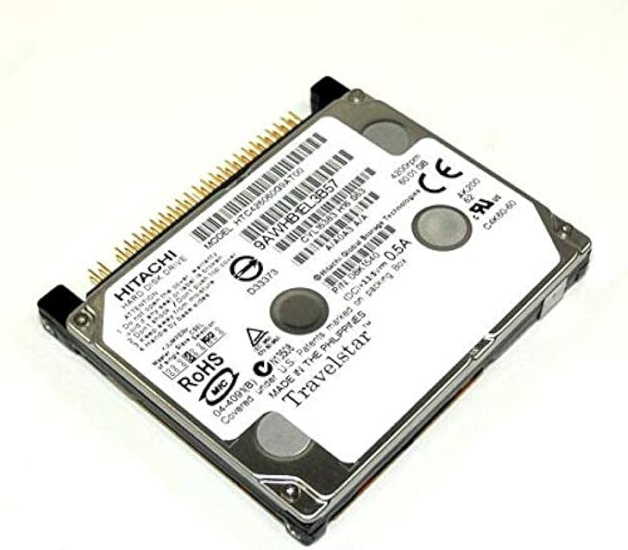 Amazon | 日立 HGST 1.8インチ IDE 内蔵 HDD 60GB HTC426060G9AT00
